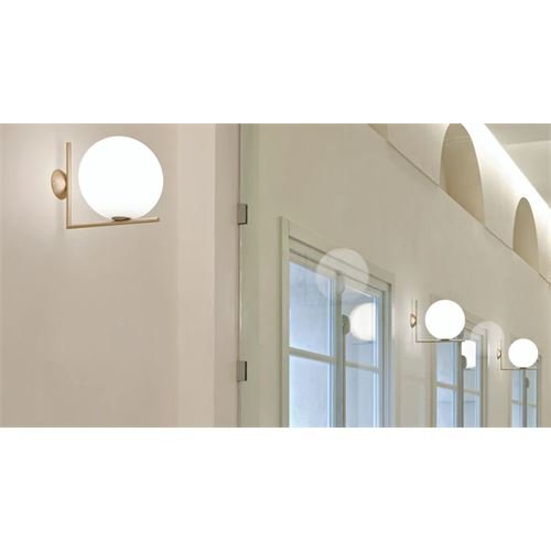FLOS Wand/Deckenleuchte -IC Lights 1- E14 LED Opalglas