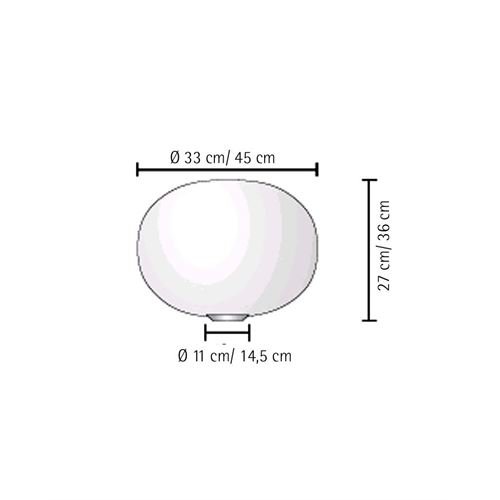 FLOS GLO-BALL BASIC 1 Glas D33 , E27 150W m.Dimmer