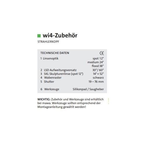 Mawa Linseneinheit/Scheibe f.LED Strahler Wittenberg 4