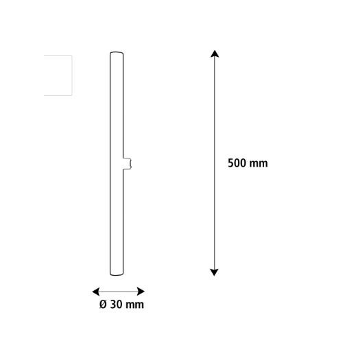 SEGULA LED Linienlampe klar 430lm S14d 500mm dimmbar