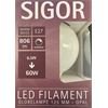 SIGOR LED Globe opal O125 E27 6,5W 806lm dimmbar