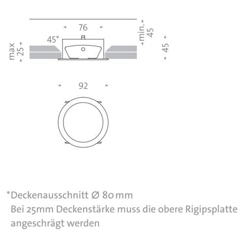 Mawa Einbaustrahler Wittenberg 4.0 rund IP44 1xLED