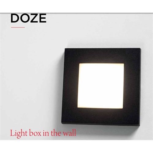 Modular Wand-Einbau Doze square wall LED 4,5W 2700K 80x80