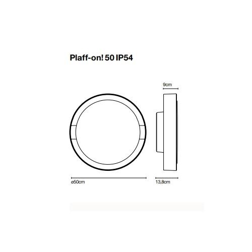 MARSET Wand-Deckenleuchte PLAFF-ON! 50 IP54 LED, dimmbar