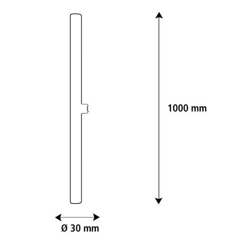 SEGULA LED Linienlampe soft klar 720lm S14d 100cm dimmbar
