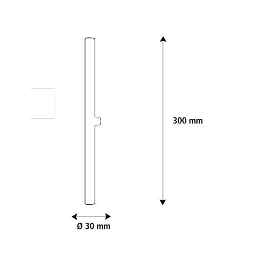 SEGULA LED Linienlampe klar S14d 300mm dimmbar