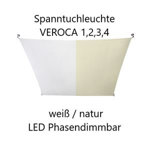 B.LUX Leuchte VEROCA LED 2700K Dimb,Halter Chrom/Segel