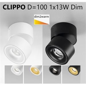 DLS CLIPPO 1x13W 33° dim2warm 1910K-3000K D=100