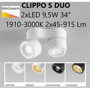 DLS CLIPPO S DUO 2x9,5W 34° 1910-3000K 45-915Lm Dim