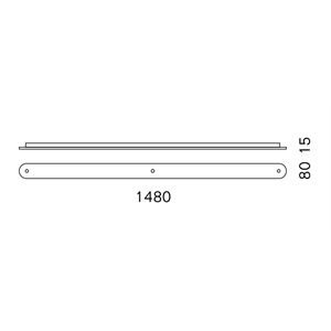 SERIEN Baldachinprofil 3 Leuchten / L=1480 B=80 H=15mm