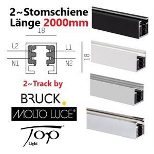 2~TRACK 240V 2~Stromschiene L=2000 18x18mm 2x1000W 240V